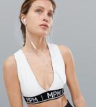 Mink Pink Player Cross Back Crop Top - White