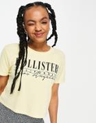 Hollister Logo T-shirt In Yellow