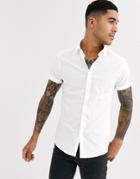 Asos Design Skinny Fit Smart Shirt In White