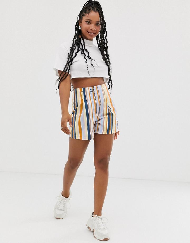 Asos Design Stripe Casual Short - Multi