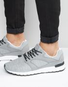 Pull & Bear Runner Sneakers In Gray - Gray