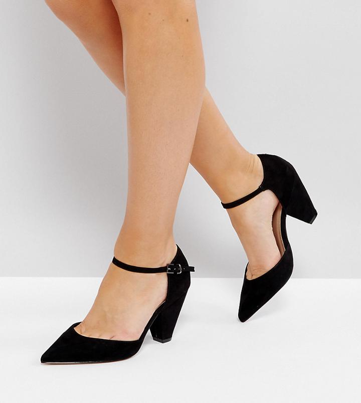 Asos Speaker Wide Fit Pointed Heels - Black