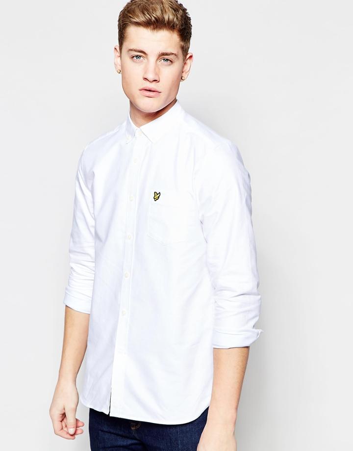 Lyle & Scott Oxford Shirt In White - White