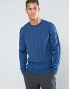 Tommy Hilfiger Sweater With Cable Knit In Blue - Blue