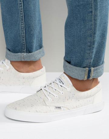 Djinns Nice Linen Sneakers In White - White