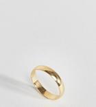 Asos Design Gold Plated Sterling Silver Sleek Thick Band Ring - Gold