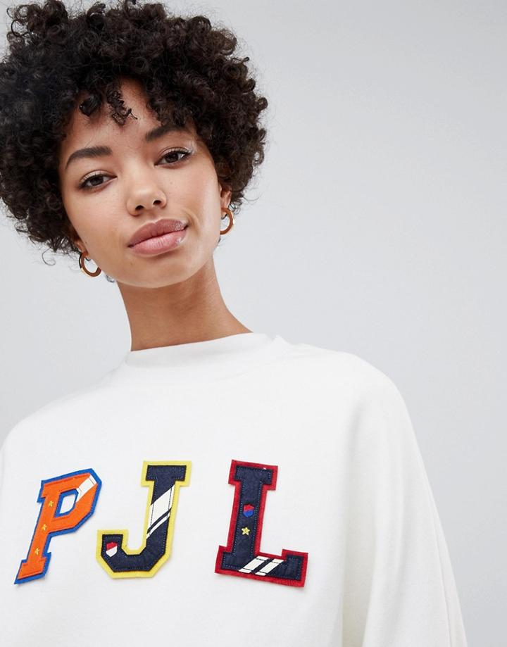Pepe Jeans Pjl Logo Sweatshirt - White
