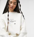Collusion Oversized Brand Print Sweatshirt In Ecru-white
