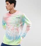 Puma Tie Dye Effect Long Sleeve T-shirt In Pink Exclusive At Asos - Pink