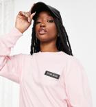 Napapijri Patch Long Sleeve T-shirt In Baby Pink - Exclusive To Asos