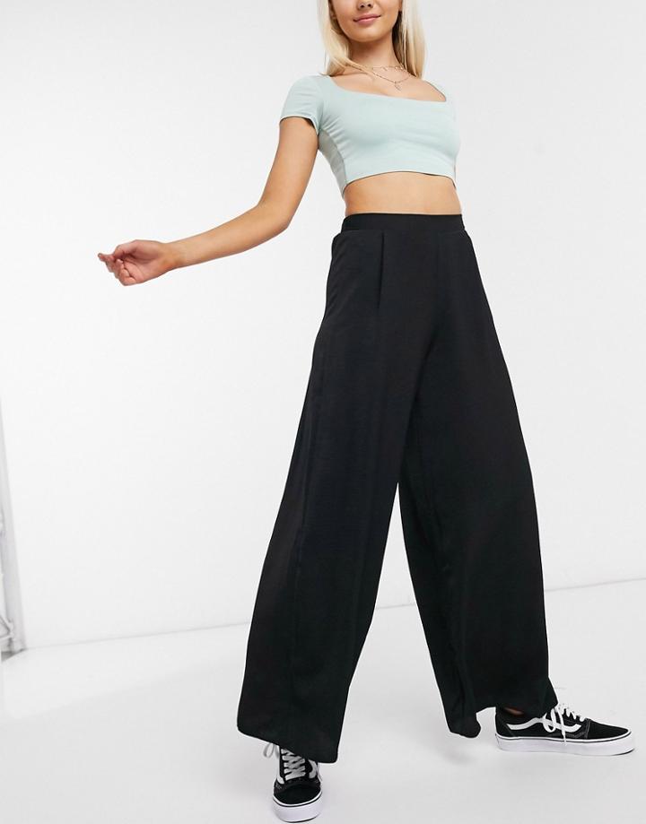 New Look Wide Leg Pants In Black