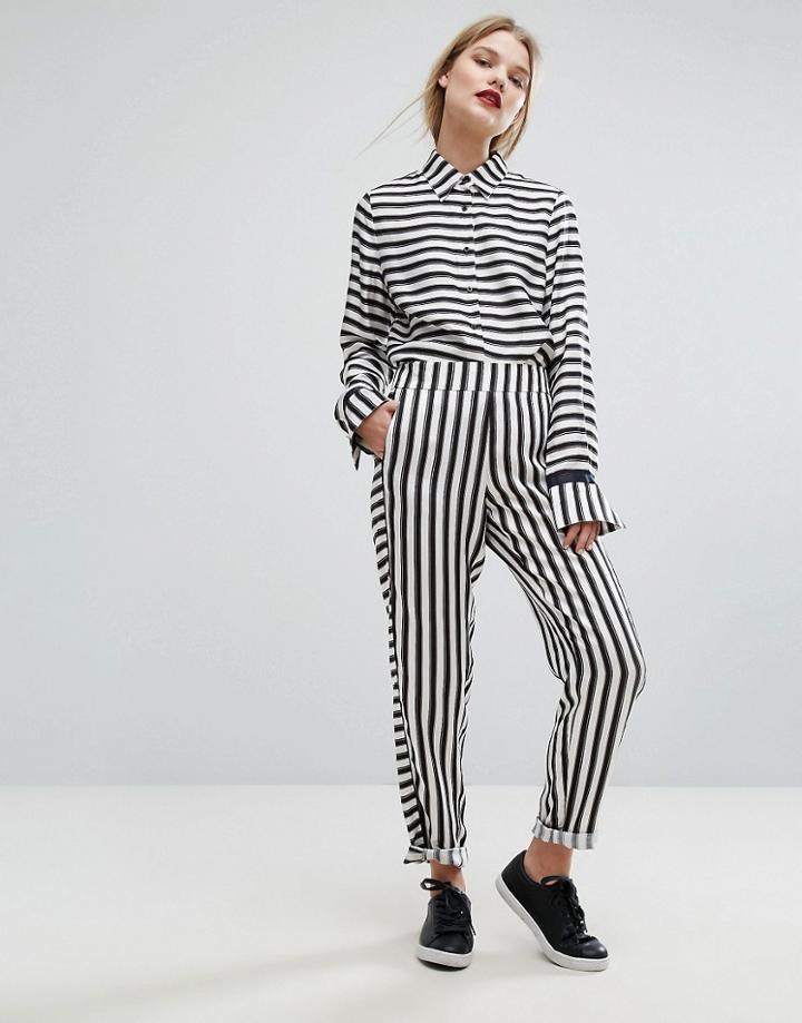 Gestuz Aggie Stripe Satin Pant - Multi
