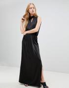 B.young High Neck Maxi Dress-black