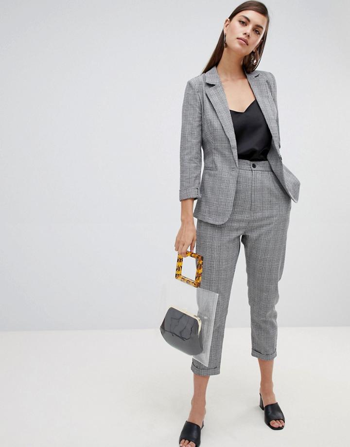 Unique 21 Check Tailored Tailored Pants - Gray