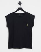 River Island Pocket Tee In Black
