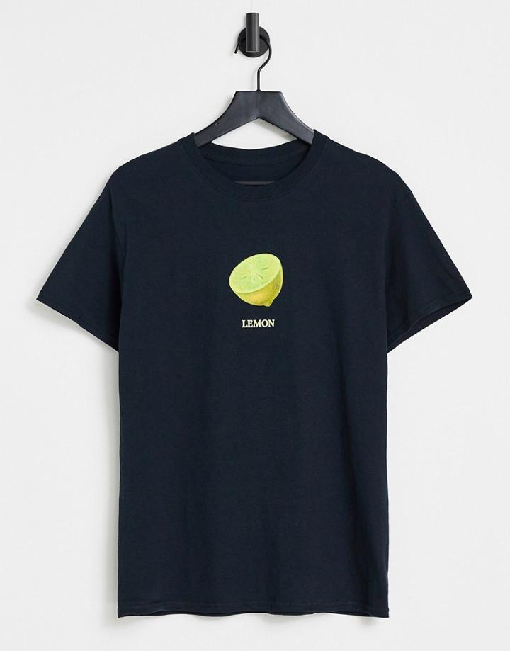 Heartbreak Lemon Graphic T-shirt-black