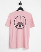 Adidas Originals United T-shirt In Pale Pink With Back Print
