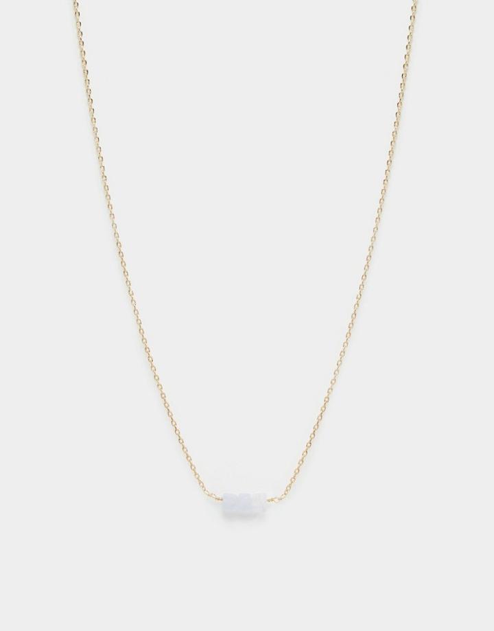Orelia Silver Plated Triple Cube Necklace - Pale Gold