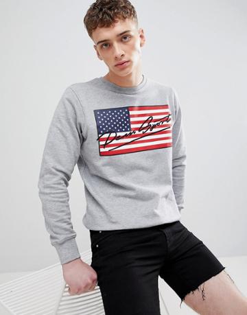 Penn Sport Muscle Sweatshirt With Print In Grey - Gray