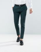 Asos Wedding Skinny Suit Pant In Forest Green - Green