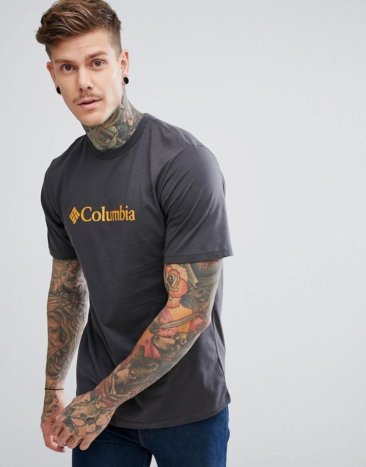 Columbia Csc Basic Logo T-shirt In Dark Gray - Gray