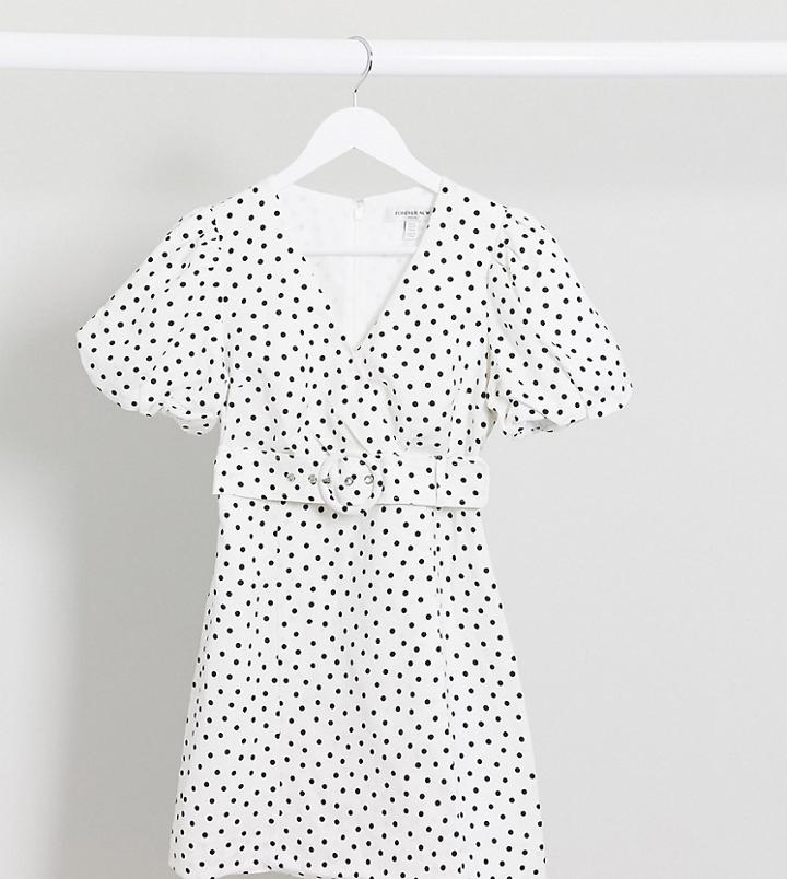 Ever New Petite Mini Dress In Polka Dot-multi