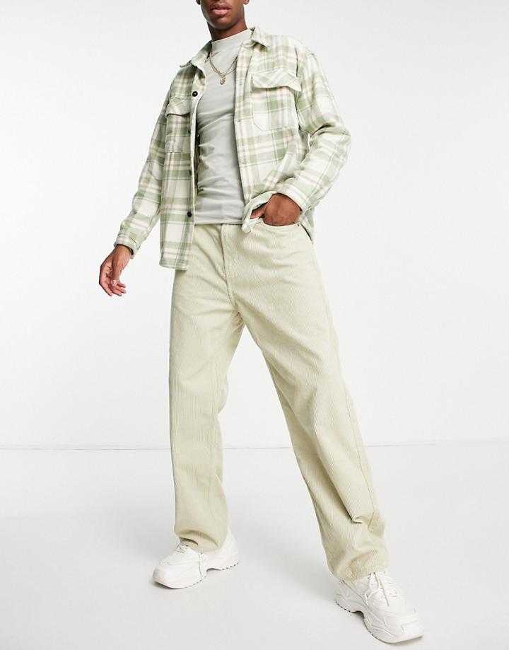 Weekday Galaxy Cord Pants In Beige-neutral