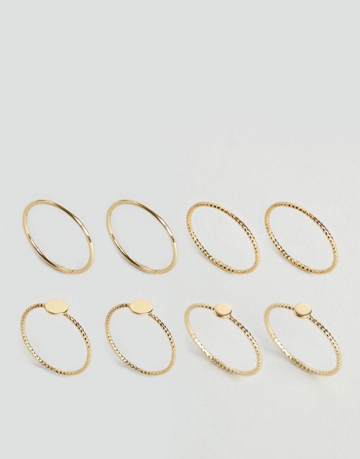Designb Multi Pack Layered Rings - Gold