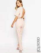 Asos Tall Jumpsuit In Crepe With Open Back And D-ring - Black $36.00