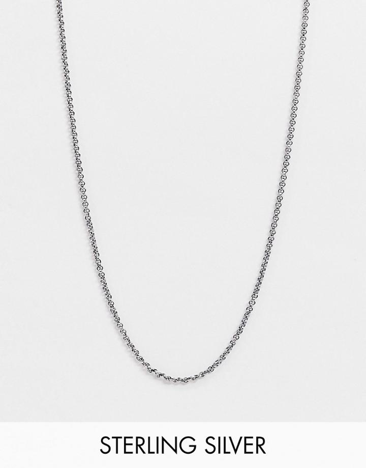 Reclaimed Vintage Inspired Chain Necklace In Sterling Silver