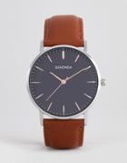Sekonda Brown Leather Watch With Black Dial Exclusive To Asos - Brown