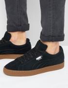 Puma Suede Classic Debossed Sneakers In Black 36109802 - Black