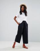 Asos Balloon Fit Wide Leg Chino Pants - Navy