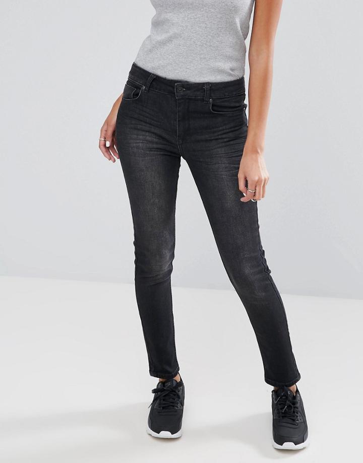 Kubban Skinny Washed Black Jean - Black