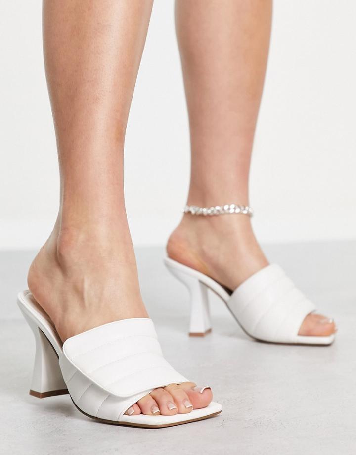 Topshop Ross Padded Heeled Sandal In White
