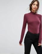 Vila Roll Neck Top - Green