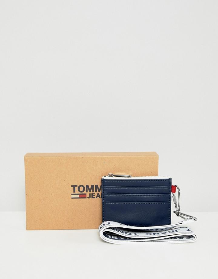 Tommy Jeans Logo Cardholder Cross Body In Navy - Navy