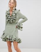 C/meo Collective Immerse Ruffles Dress - Green