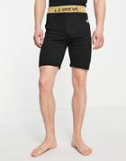 Le Breve Lounge Shorts In Black With Gold Tape - Part Of A Set