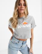 Ellesse Cropped T-shirt In Gray-grey