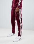 Adidas Originals Velour Joggers In Red Dh5784 - Red