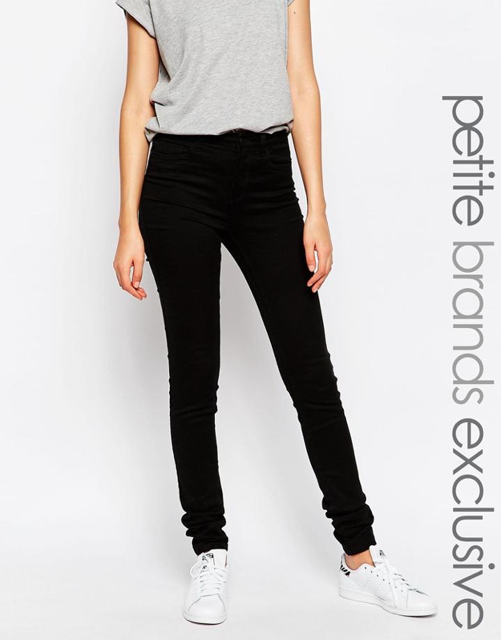 Noisy May Petite Lucy Skinny Jean - Black