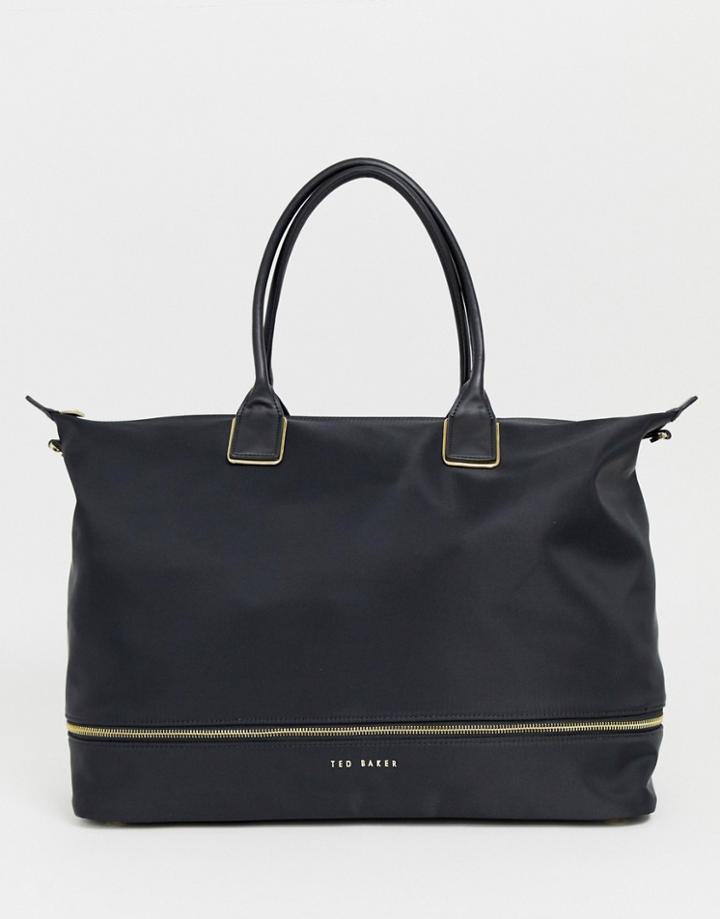 Ted Baker Emiia Extendable Zip Weekend Bag-black