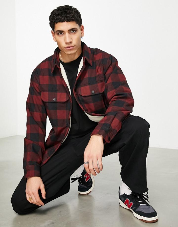 Jack Wolfskin Whiteville Checkered Shirt In Red