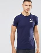 Puma Retro T-shirt In Muscle Fit - Navy