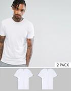 Puma 2 Pack T-shirt In Regular Fit In White 526001001300 - White