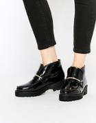 Asos Acid Loafer Ankle Boots - Black