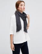 Lavand Knitted Scarf - Gray