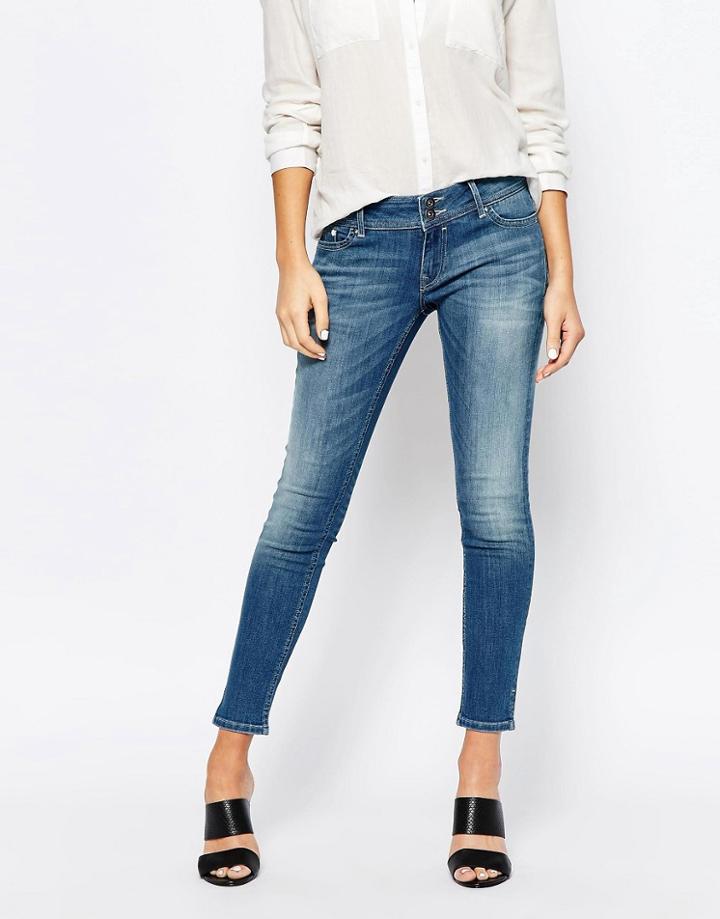 Esprit Skinny Cropped Jean - Blue Med Wash