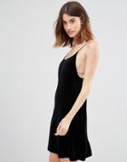Vero Moda Velvet Cami Dress - Black